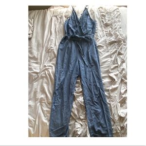 **EXPRESS** *Chambray* *Wrap* *Belted* *Jumpsuit*